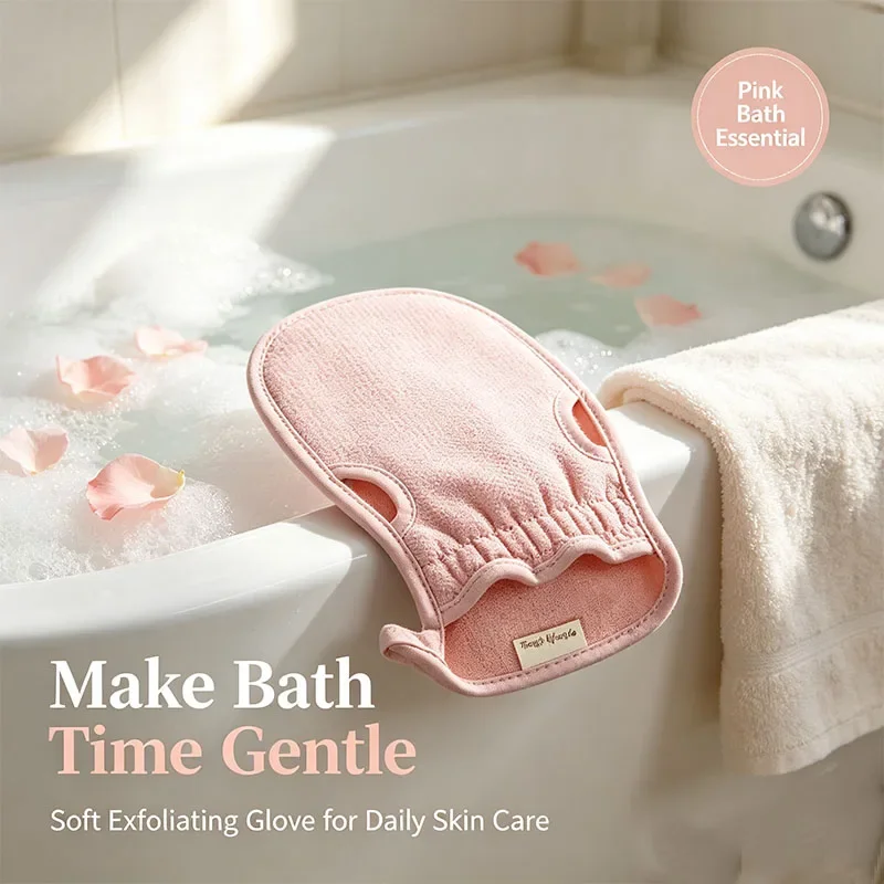 1Pcs  Bath for Peeling SPA Exfoliating Shower Brush Body Cleaning Scrub Mitt Rub Dead Skin Gloves Shower Towel Foam Body view 2