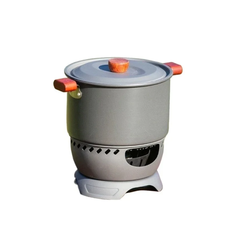 

Small green stove, outdoor portable outdoor gas tea stove, picnic camping cooker