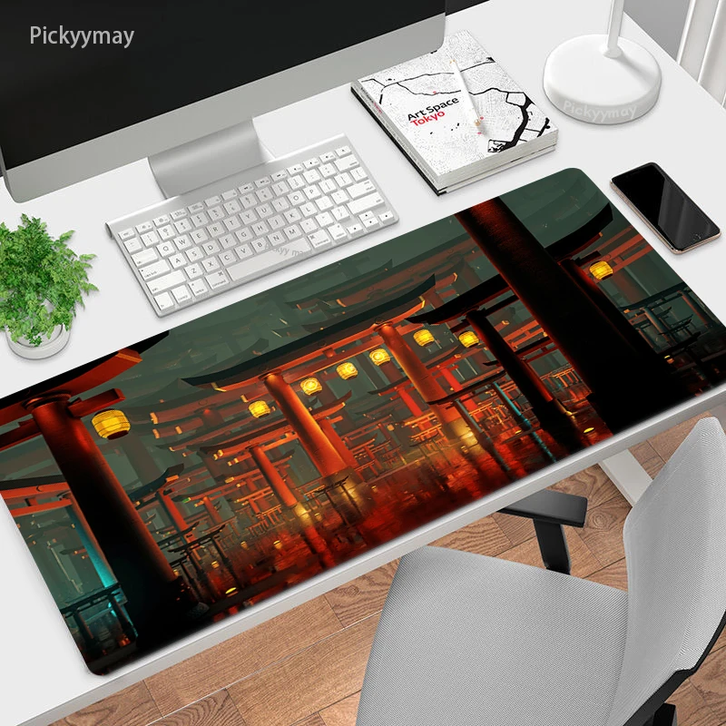 

Anime Scenery Japan Large Mouse Pad 100x50cm Big Computer Mousepads Gaming Mousepad Big Keyboard Mat Gamer Mouse Pads Desk Mats