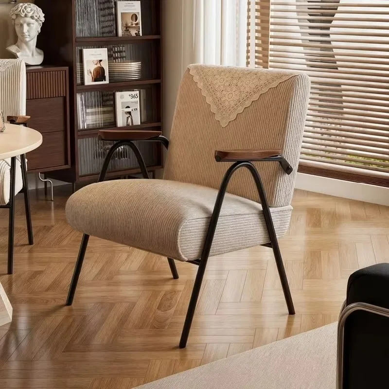 الفاخرة الرجعية سروال قصير أريكة واحدة كرسي خشب متين منحني مسند الذراع ارتفاع معدل الارتداد 400lbs قدرة غرفة المعيشة صالة كرسي