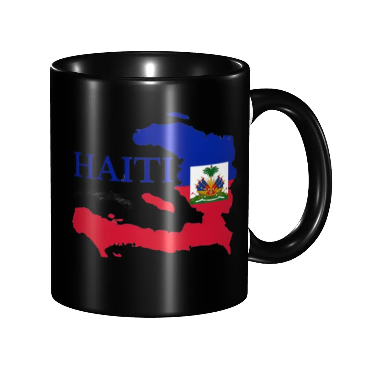 

Custom Haitied Flag Coffee Mug DIY Coat of Arms Haitian Proud Ceramic Mug Creative Gift