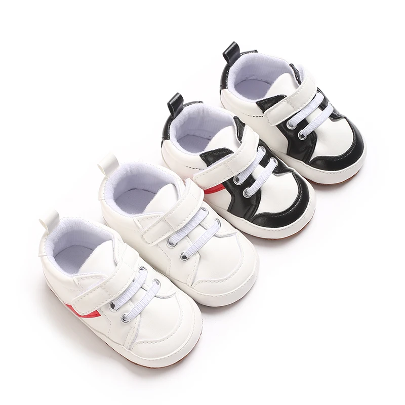 

"Baby Boys & Girls Outdoor Sneakers - Soft PU Leather Anti-Slip Walking Shoes Comfortable Cotton Sole Sport First Walkers"​