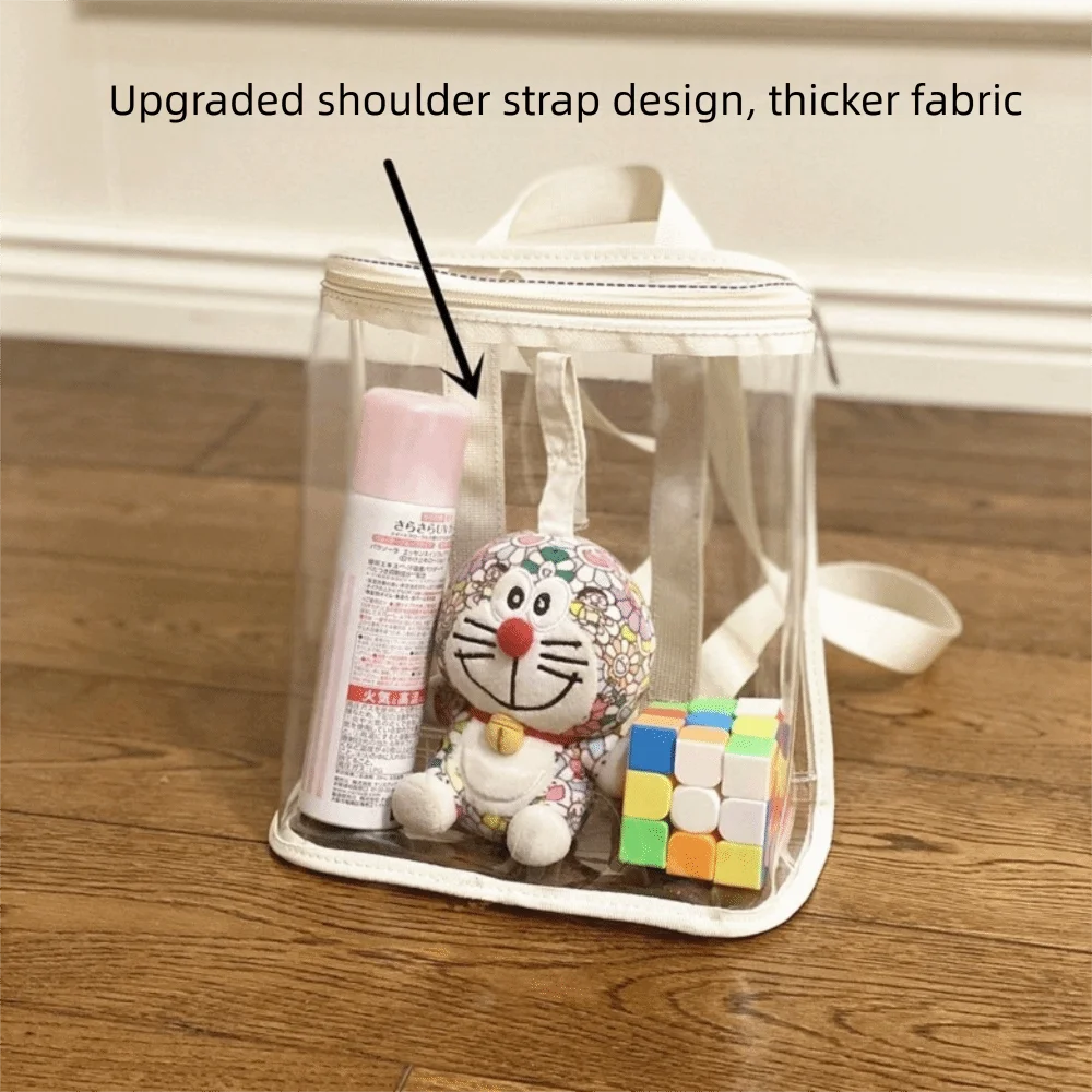 PVC Organizer Clear Backpack Large Capacity Zipper Swimming Storage Bags Ins Style Visible Beach Waterproof Backpack Summer