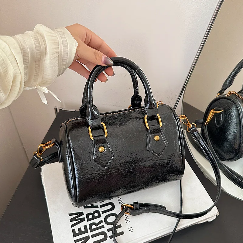 

Новинка 2023 года, женская пышная сумка через плечо, текстурированная сумка через плечо с верхней ручкой, винтажная повседневная сумка, ретро и просторная