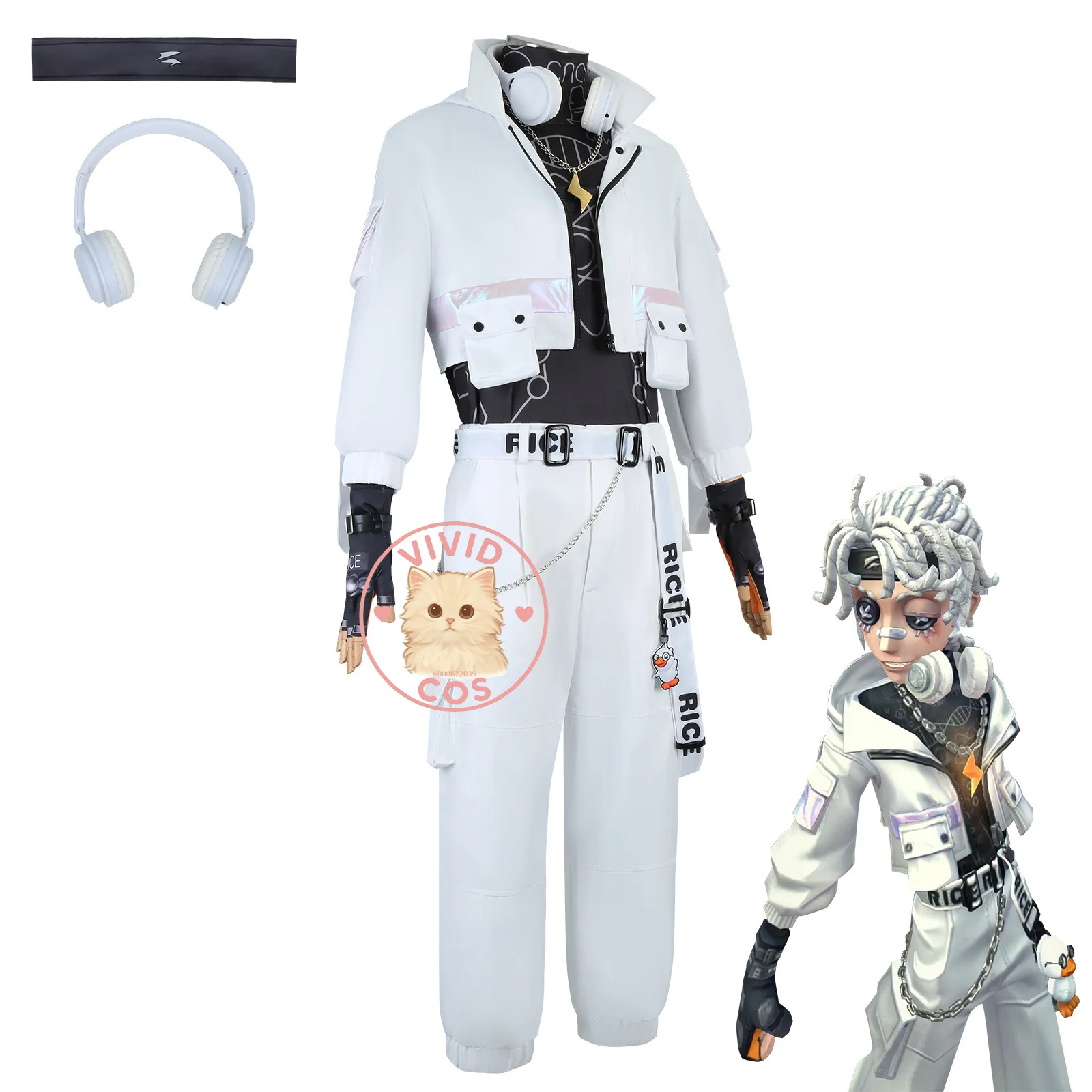 Identity V Prisoner Collaboration Version نادر لعب الأدوار كشخصيات اللعبة مع ملابس متطابقة ثنائية الأبعاد