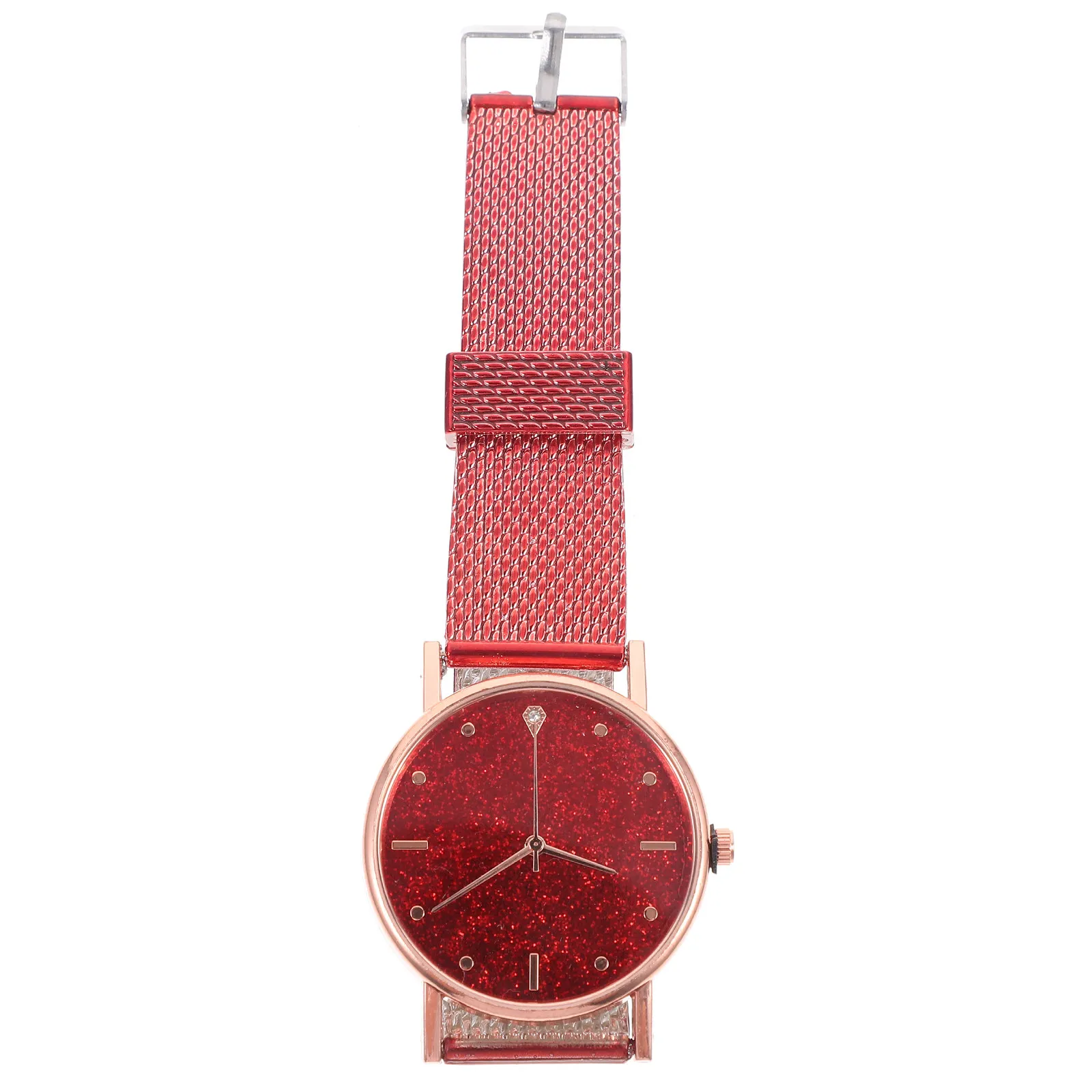 Elegant Female Wristwatch Stylish Women Quartz Watch with Imitation Glass Band Lightweight Casual Business Gift