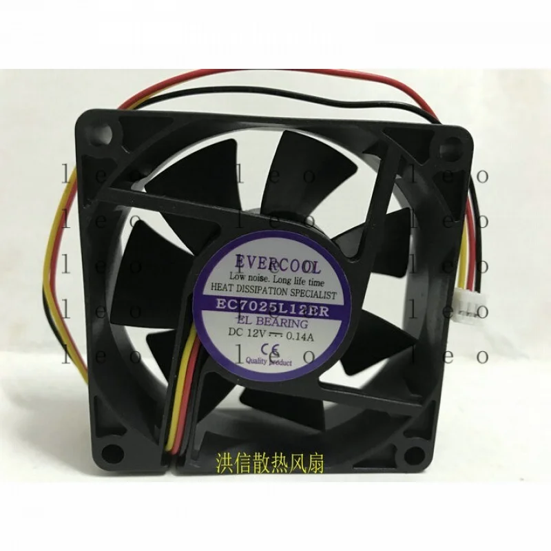 

AA for EVERCOOL 7025 EC7025L12ER DC12V 0.14A 3-wire silent cooling fan