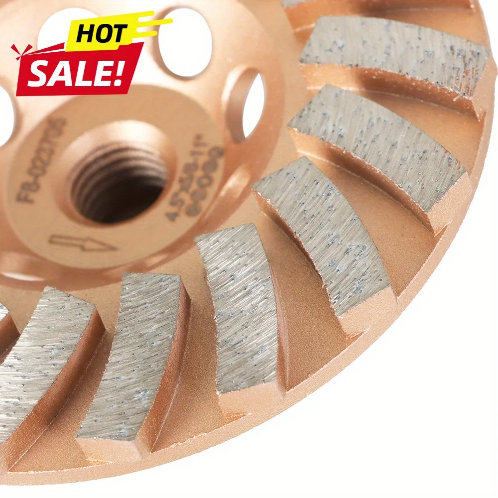 4.5" 직경 5/8"-11" 아버 18 콘크리트 및 석조용 터보 그라인딩 휠 New