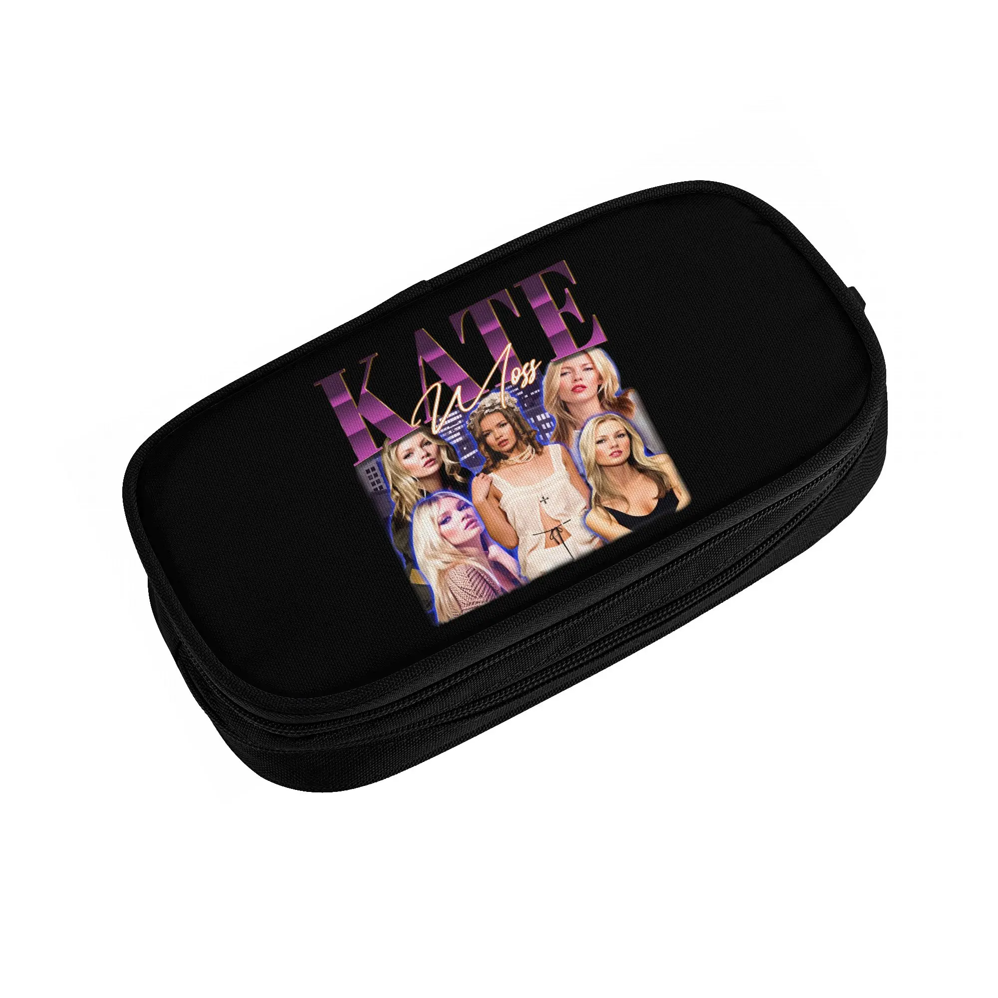 English Model K-Kate M-Moss  School Pencil Case Girl Boy Large Storage  Pencil Box Students Stationery