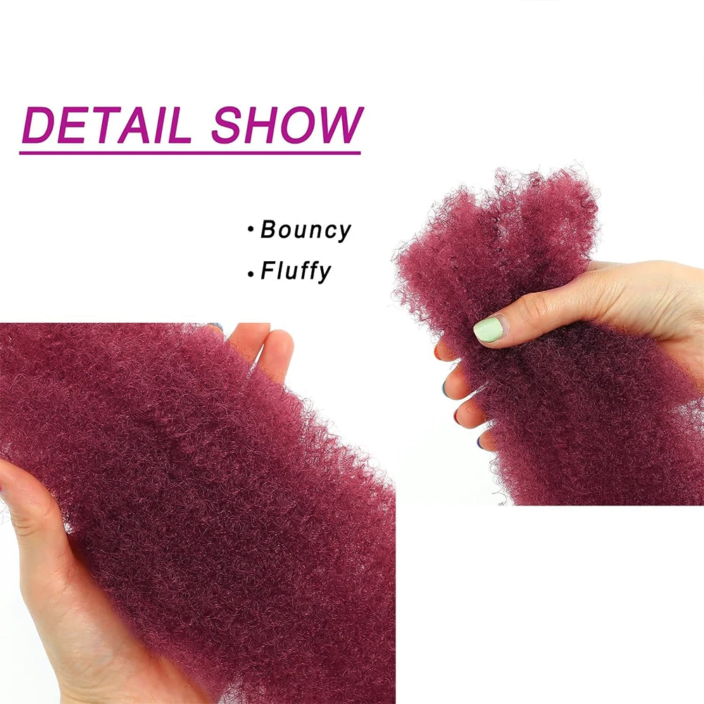 8 Inch 1 Bundel Afro Kinky Bulk Haar Voor Dreadlocks Extensions Reparatie Locs Mini Vlechten Twist Haar Synthetische Afro Kinkys