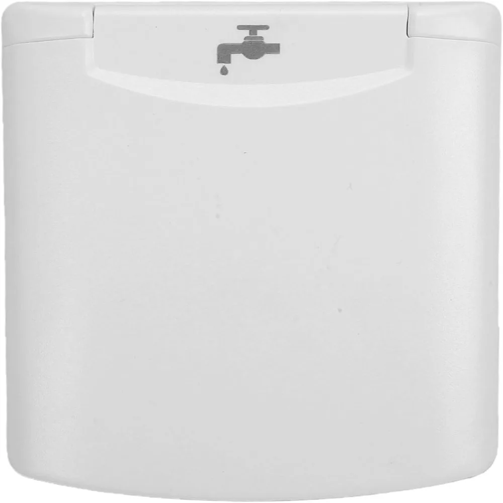 1 Set Durable ABS RV Water Inlet 39mm Bottom Hole White Magnetic Locking Cover Square Clean Water Fill Inlet Boat