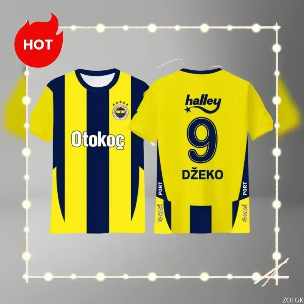 Latest Popular Football Series Fenerbahce Jersey Same T-shirt for Summer Men and Boys Round Neck T-shirt