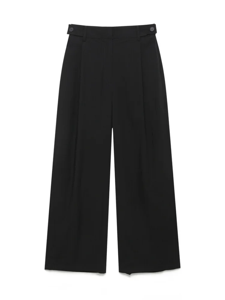 2025年夏新作 韓国風 カジュアル 快適 ハイウエスト 細見え ストレートパンツ スーツパンツ 多用途 エレガント 通勤 ファッション