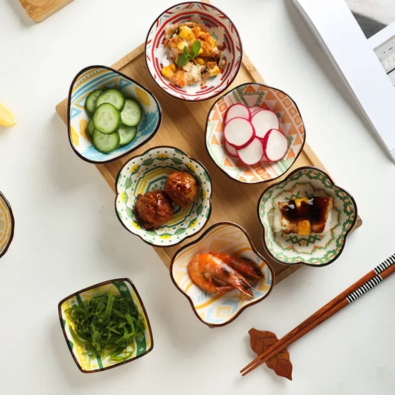 

Soy Sauce Saucer Household Ceramic Saucer Side Dish Snack Dish Condiment Dish