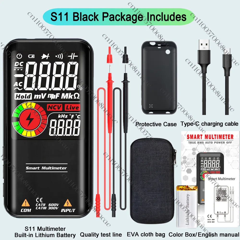 

Factory direct multimeter intelligent large screen color screen charging automatic range high precision S1 S11 multimeter