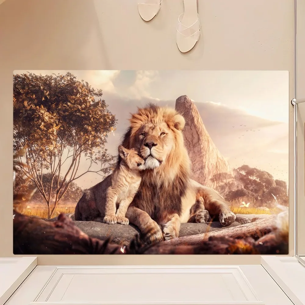 MINISO Disney Mufasa The Lion King 2 Floor Mat Bedroom Kitchen Door Bath House Super Absorbent Foot Non-slip