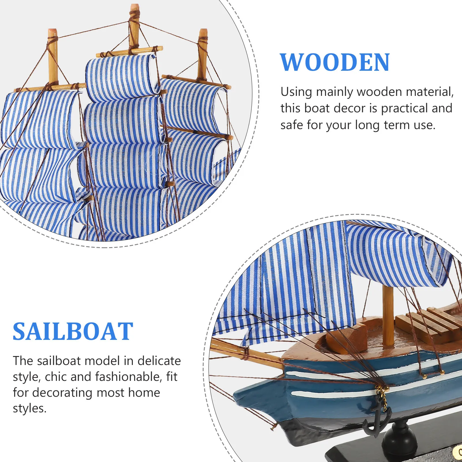 Ahşap Yelkenli Tekne Dekorasyo - Home Decor Nautical incelemesi ve fiyatı