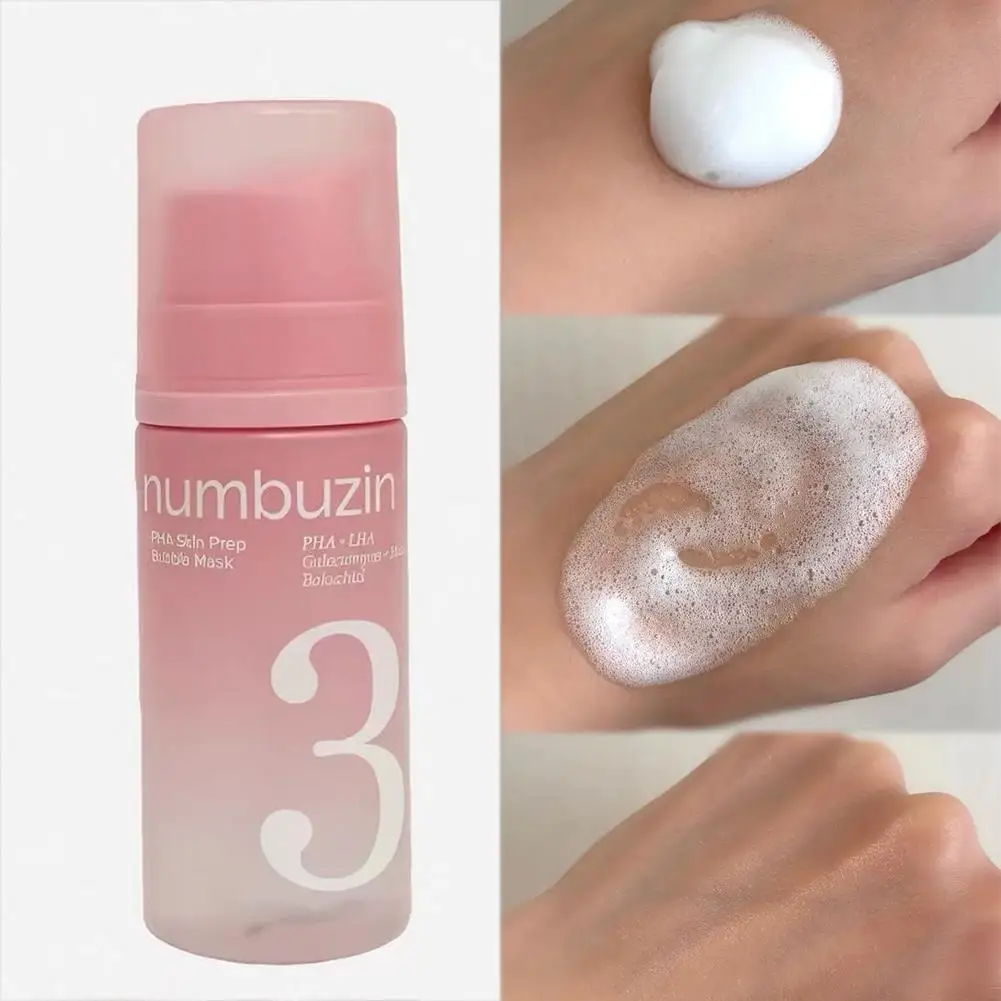 90ml Numbuzin No. 3 PHA Skin Prep Bubble Mask Korea Brand Refreshing Mask Deep Bubble Hydration Soothing Pre-makeup Essence Care