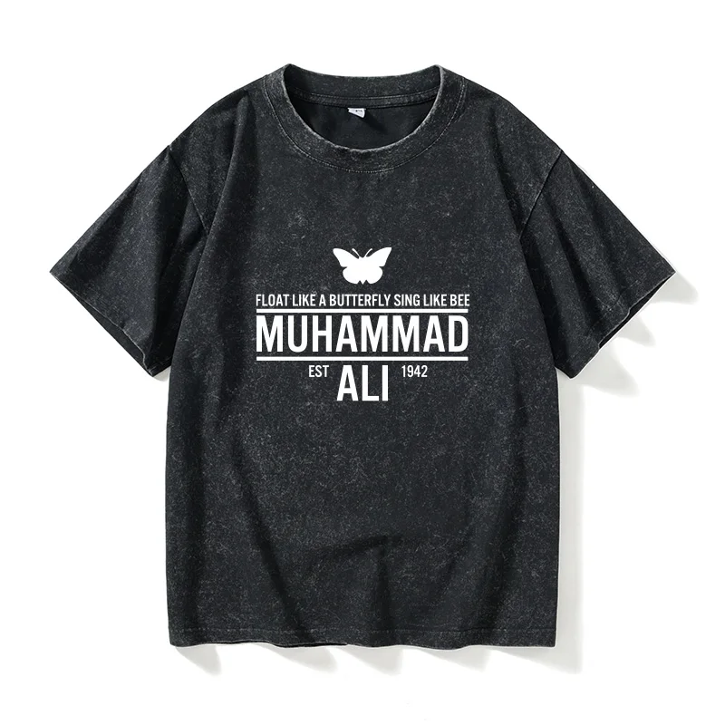 

Футболка свободного кроя Muhammad Ali с коротким рукавом и круглым вырезом, летняя одежда, молодежная энергия, термотрансферная печать