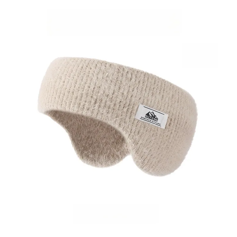 Knitted Thermal Earmuffs Women's Head-mounted Earmuffs Outdoor Riding Cold-proof Ear Bags Thickened Ear Covers