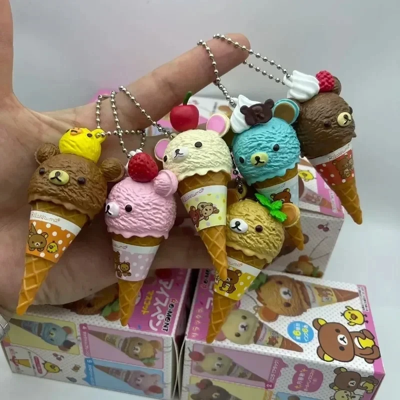 Rilakkuma Ice Cream Blind Box - 6pc Mini Dessert Figures, Kawaii