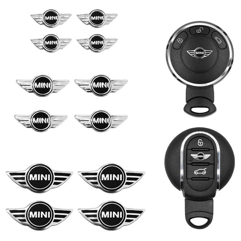 Pegatinas con emblema para llave de coche, logotipo de llave de control automático para Mini Cooper One Countryman Clubman JCW F54 F55 F56 F57 F60 R55 R56 R57 R60 R61