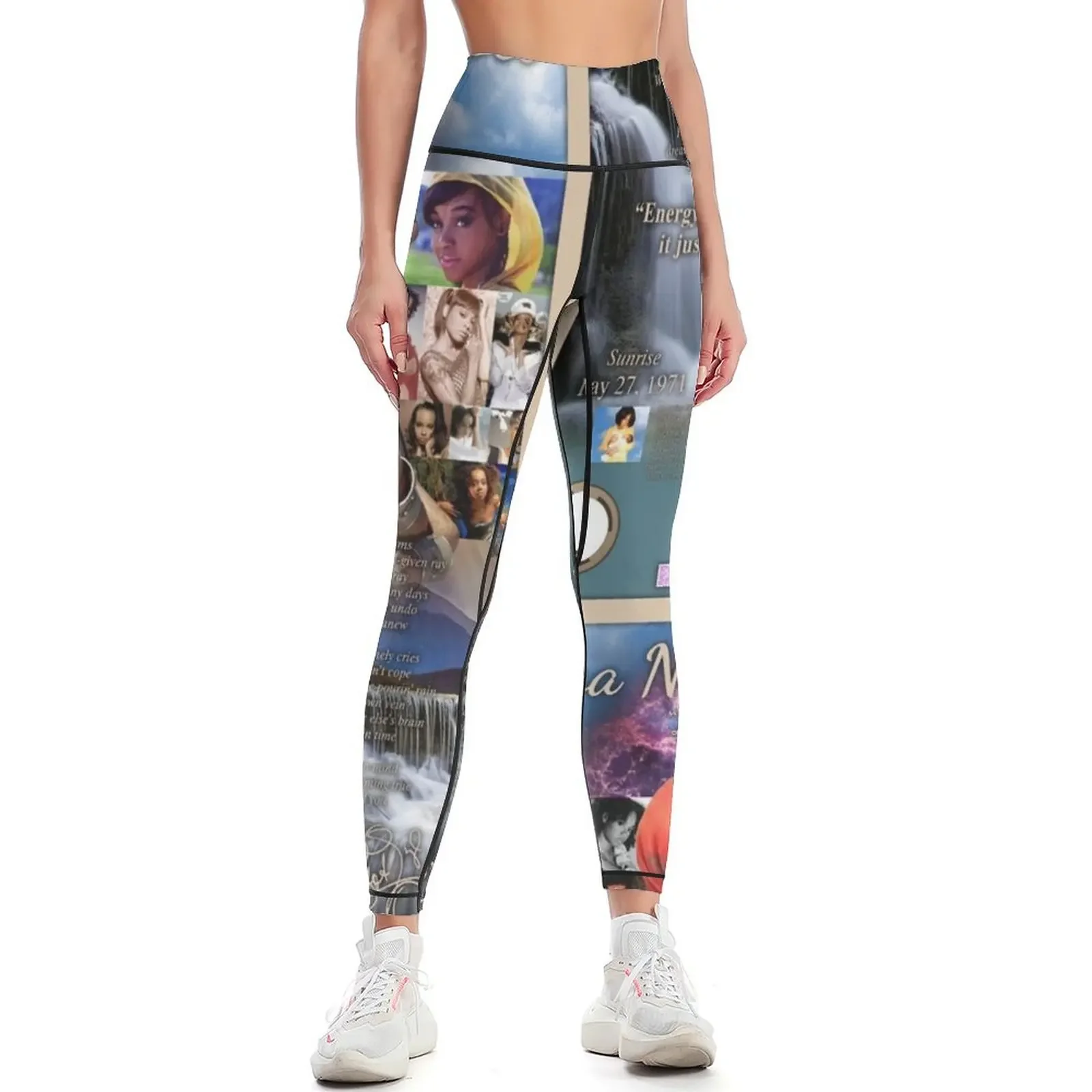 

Lisa Lefteye Lopes Collage Leggings Tight fitting woman Fitness clothing Womens Leggings