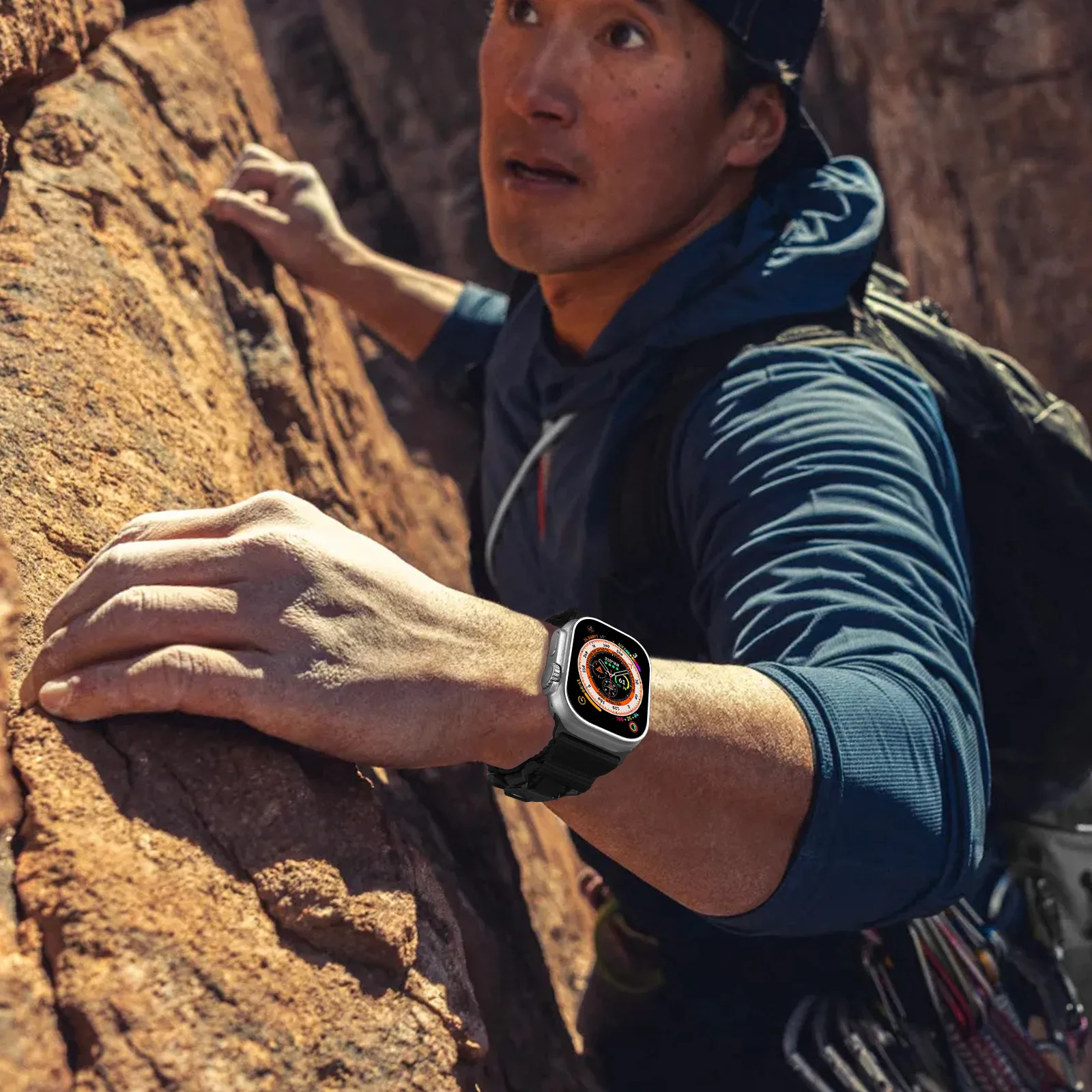 Nylonowy pasek sportowy do Apple Watch Ultra 3 49mm 46mm 45 44 40, magnetyczny pasek z zapięciem V-Buckle do iWatch Series 11 10 9 8 7 6 5