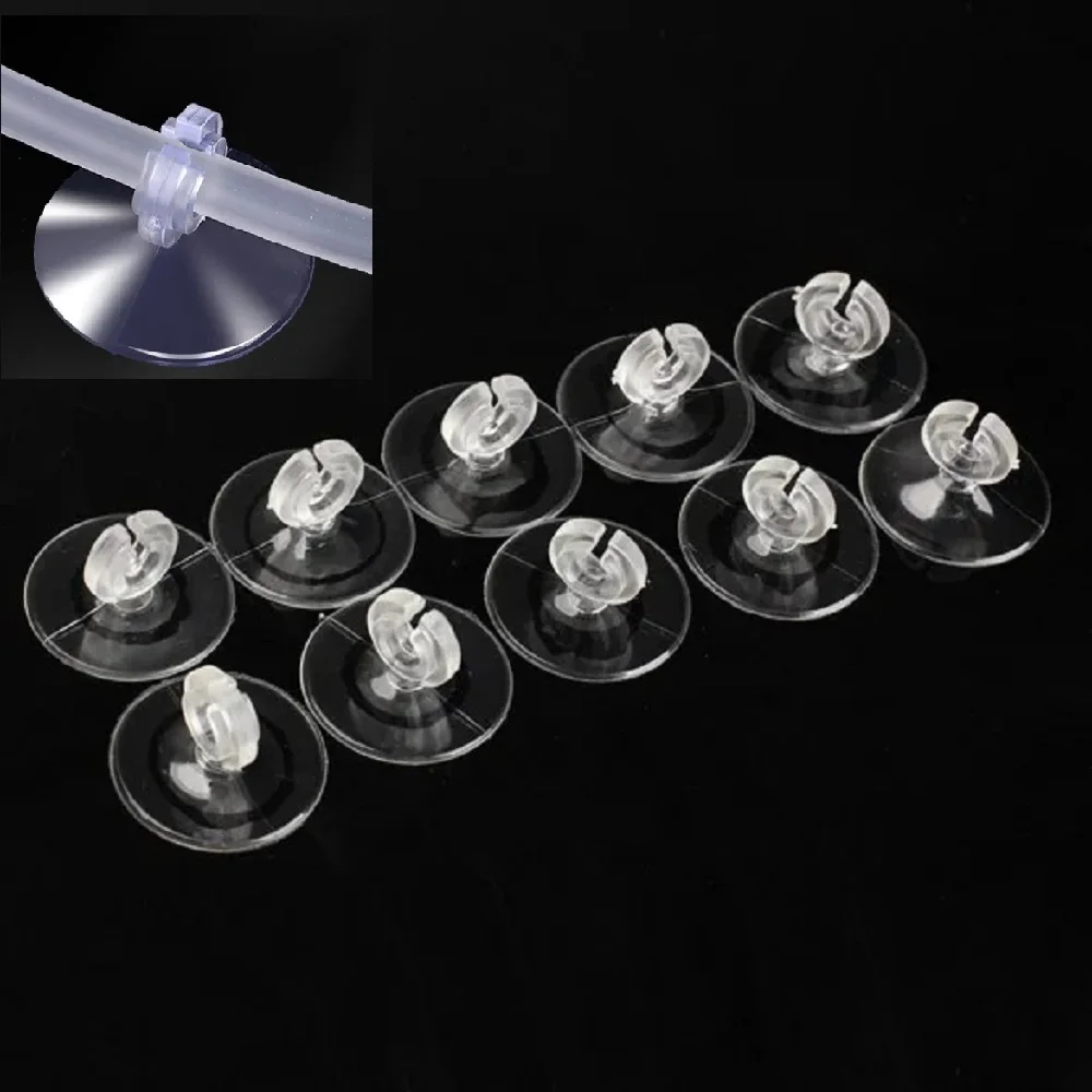 10 Stück Gummi Aquarium Aquarium Saugnapf Sucker Halter für Air Line Tube Schlauchpumpe