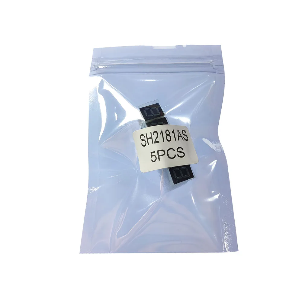 Tabung Digital LED 0.28 Inci, Satu Bit, 2181AS, 5 Set Lampu Merah Terang Dalam Naungan Total