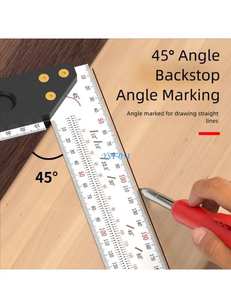

E15A Multiple Angles Steel Layout Square for Accuracy Measurement In Carpentry