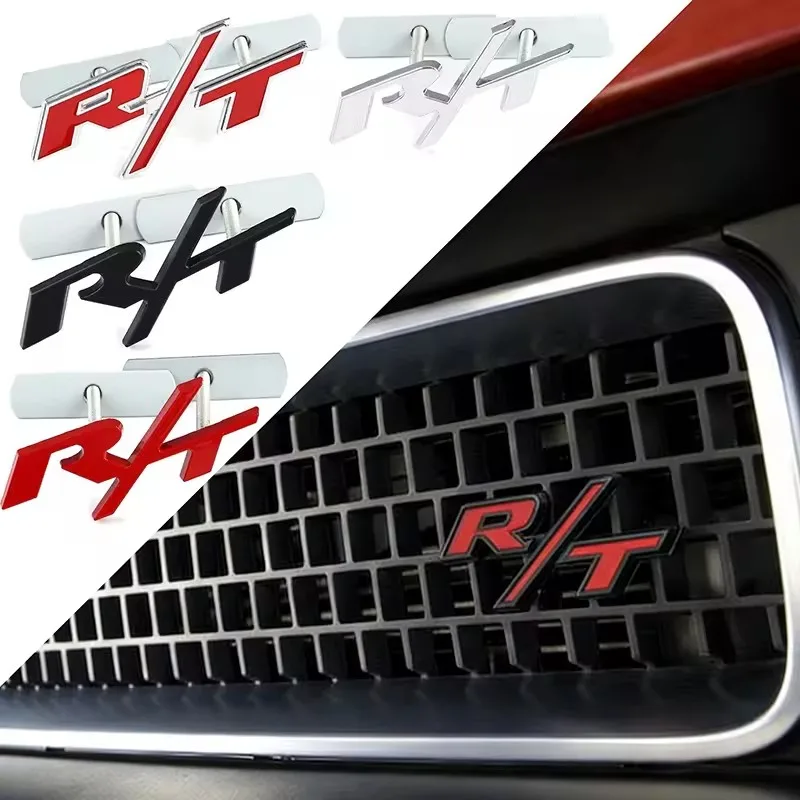 Emblema de Grade Dianteira de Liga Metálica para Dodge RT RAM Journey JCUV Charger Challenger Caliber Nitro, Acessório de Estilização Automotiva