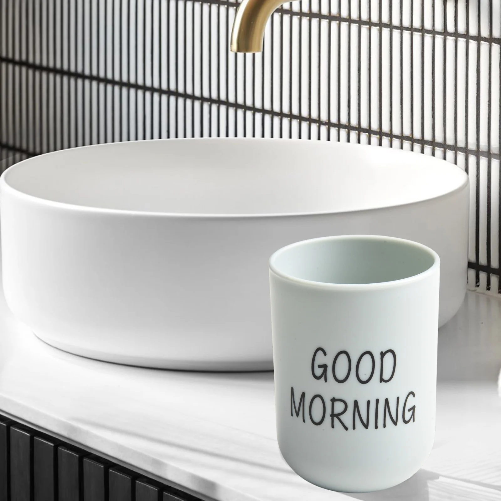 100 Brand New Washing Cup Morning Toothbrush Travel Tumbler Washing Water 400ml Green High Quality Holder Khaki White Bathroom
