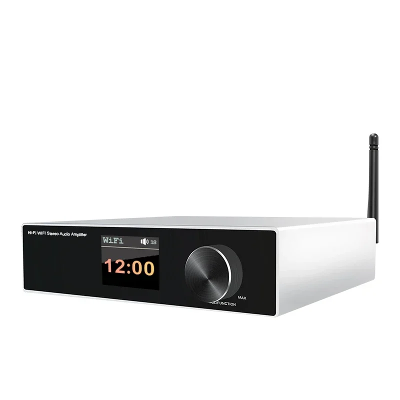 Wireless Audio Amplifier WiFi2.4G&5G Bluetooth 5.0 WiFi Stereo Power Amplifier With RCA USB OPTICAL Input