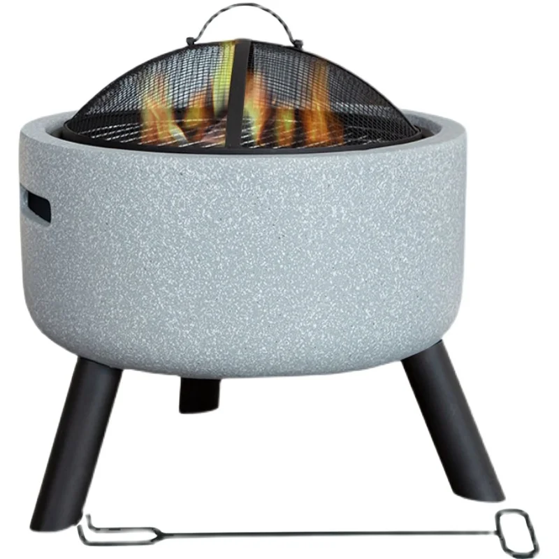 

YY Outdoor Villa Courtyard Barbecue Oven Heating Stove Charcoal Brazier round Roasting Stove