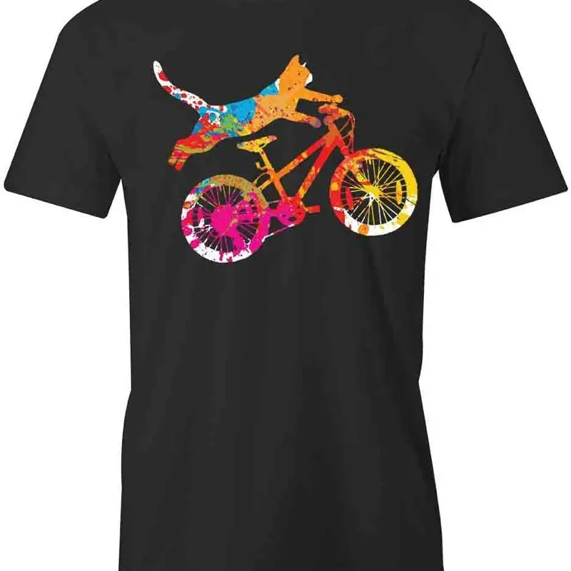 

Футболка CAT BICYCLE d Хлопковая одежда с изображением животных S1BCA44