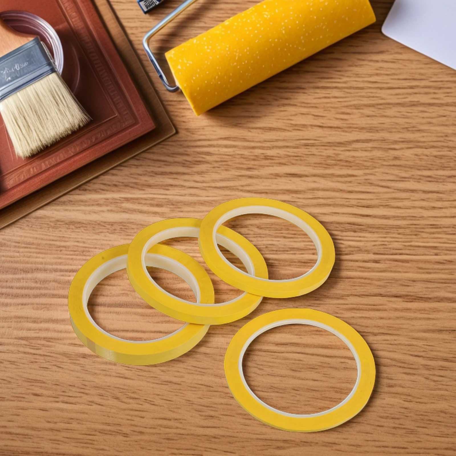 

4 Rolls Adhesive Tape High Temperature PET Material Insulation Craft Labeling Office Voltage Resistant Heat Strong Dry Erase