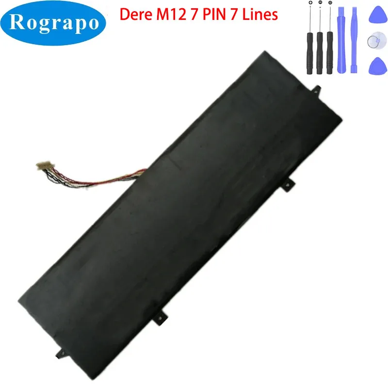 

New 7.6V 5000mAh Laptop Notebook Battery For DERE M12 With 7 PIN 7 Wire Plug