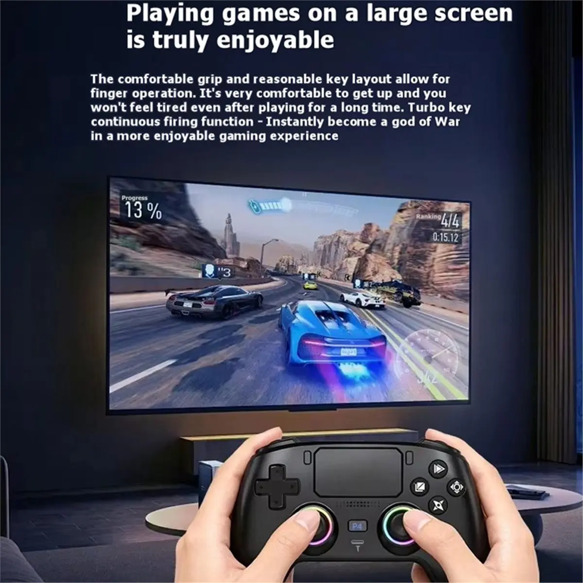 Wireless Bluetooth Game Controller with Dual Motor Function for Slim Pro Multifunctional Game Controller A