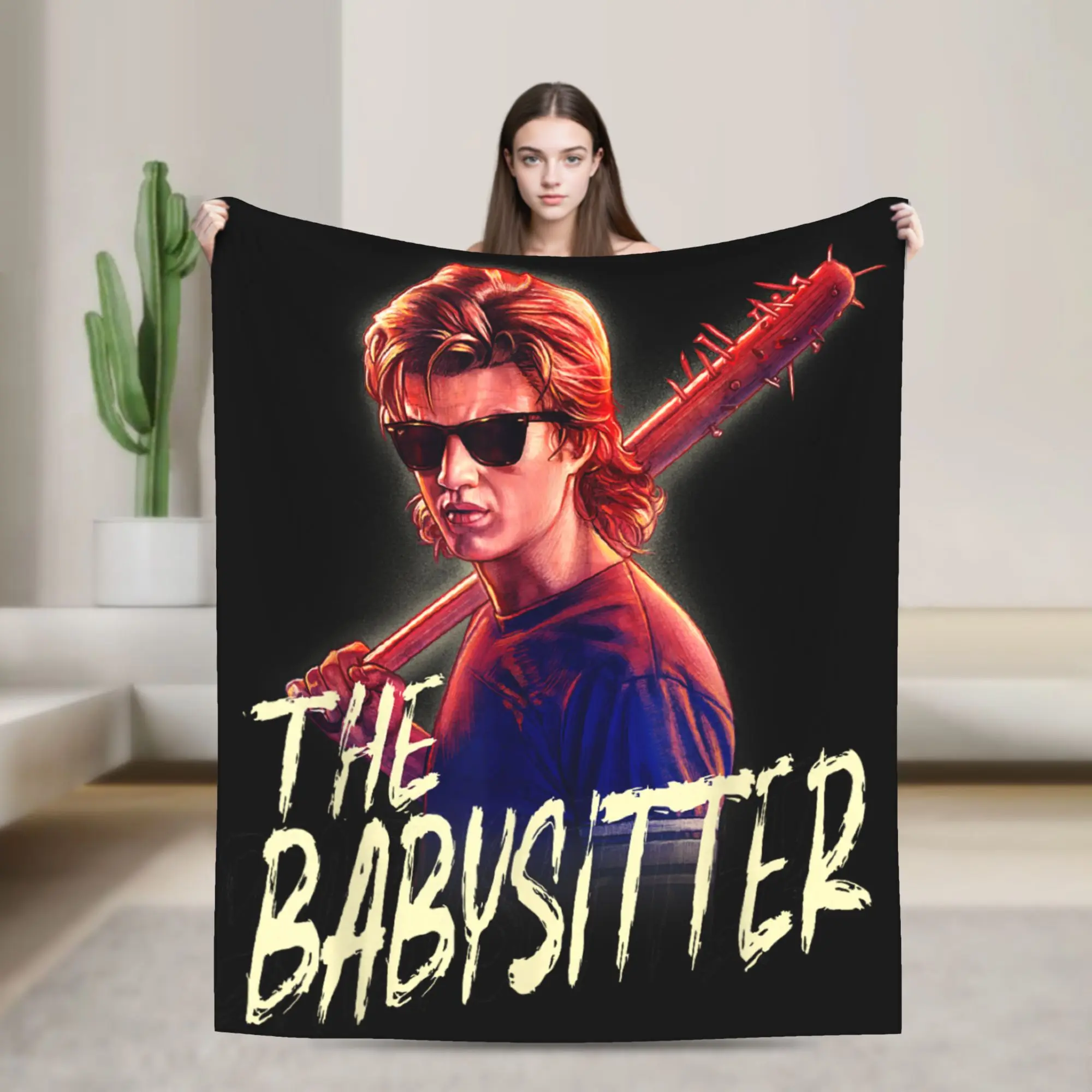 Steve The Babysitter Portrait Blanket Quality Warm Soft  Throw Blanket Winter Picnic Couch Chair Fluffy Bedspread