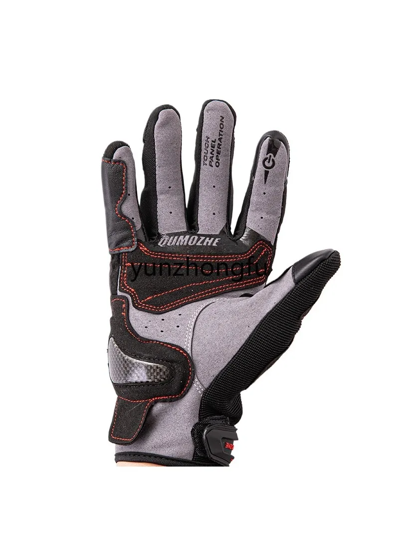 Breathable Drop-Resistant Carbon Fiber Case Motorbike Gloves Spring