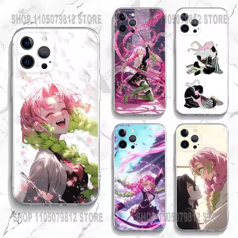 D-Demon S-Slayer Mitsuri Obanai Phone Case For iPhone 17 16,15,14,13,12,11 Plus,Pro,Max,XR,Plus,E,Mini Transparent Soft Cover