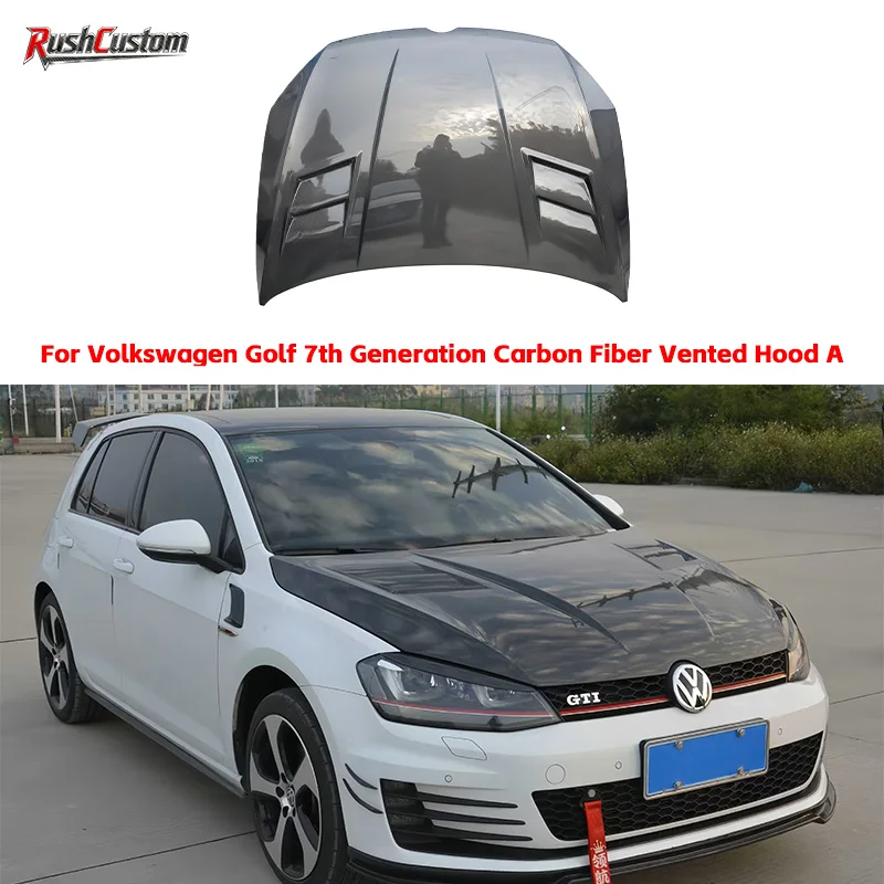 

For Volkswagen Golf 7th Generation Carbon Fiber Vented Hood A Engine Hood High-Quality Automotive Engine Cover