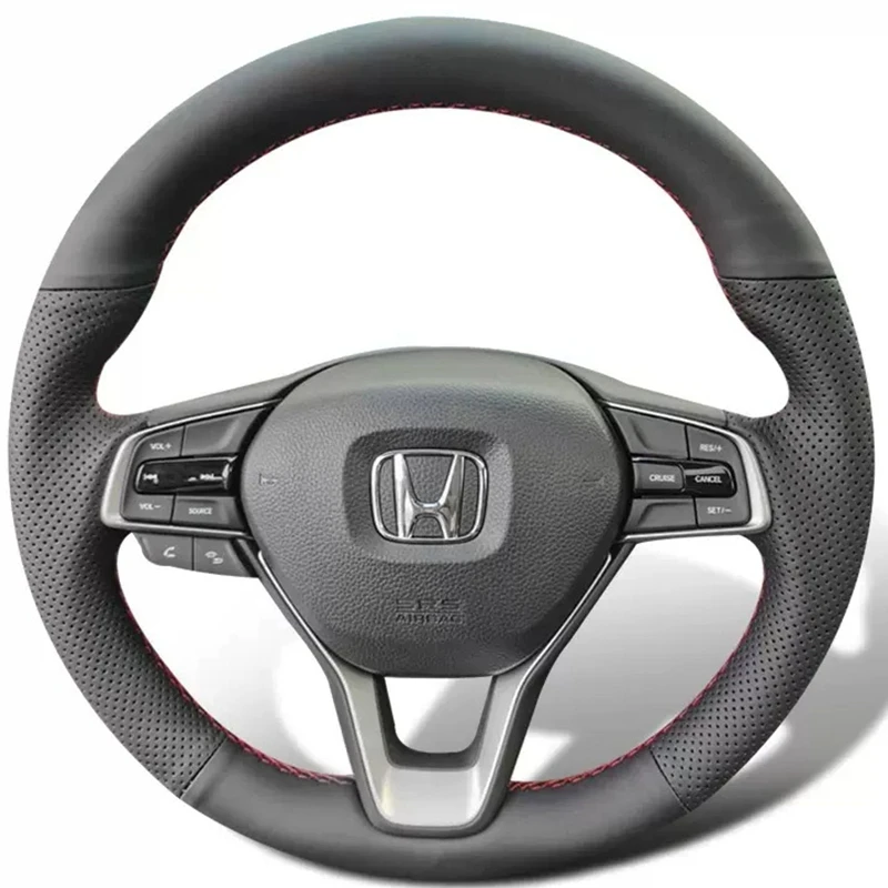 Car Steering Wheel Cover For Honda Accord 10 2018-19 Insight 2019 DIY Hand Stitch Microfiber Leather Braid Cover Car Accessories