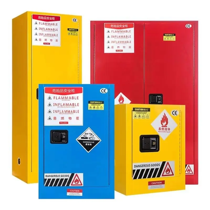 Yellow  safety storage cabinets 30 45 60 gallons for hazardous chemical storage in schools and