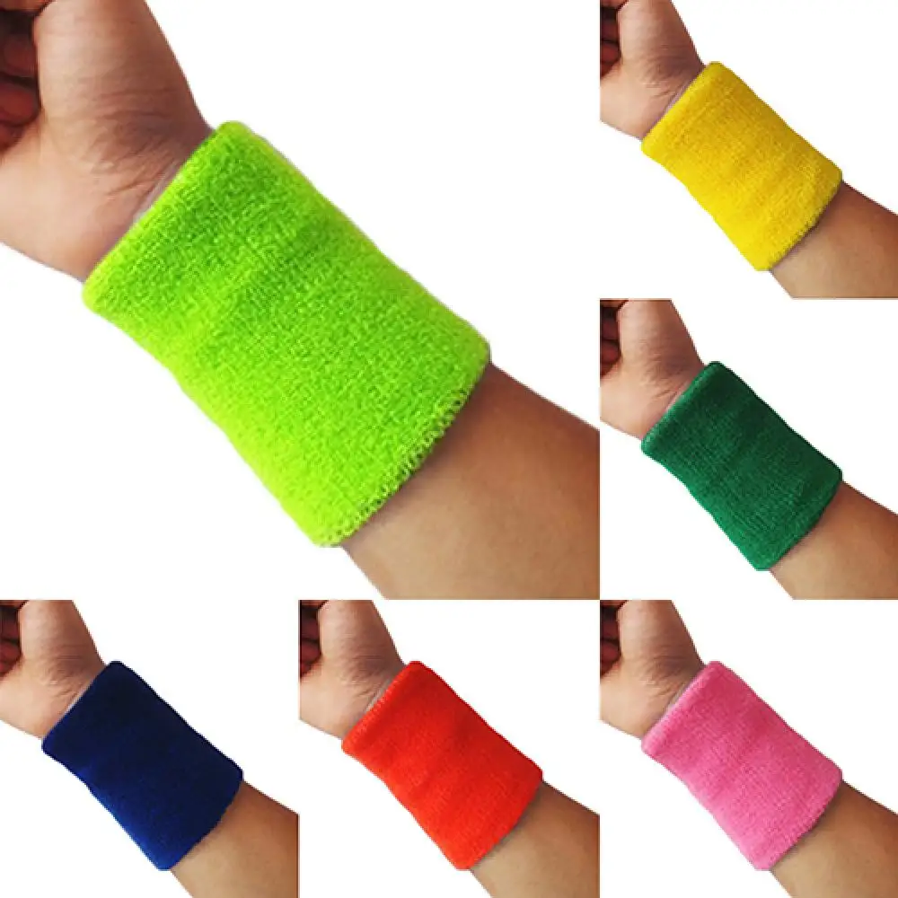 1x Sports Wrist Sweatband Tennis Squash Badminton GYM Basketball Wristband Running Sport Safety Wrist Support Muñequera 손목보호대