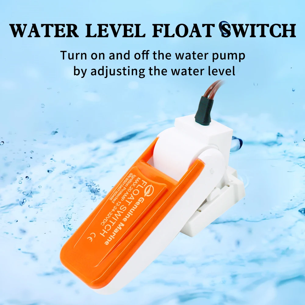 Genuine Marine Accessories Full-Automatic Plastic Floating Switch for Yachts and Fishing Boats Compatible with both 12V and 24V