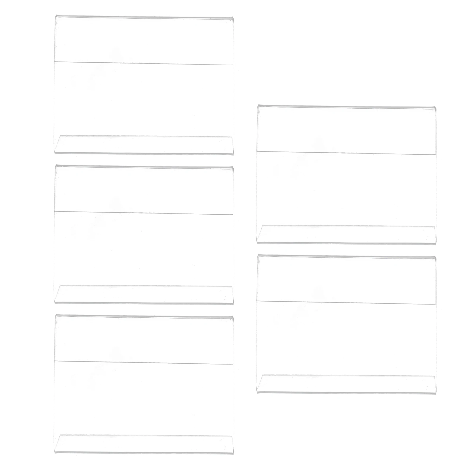 

5pcs L-shaped Price Tags Acrylic Holders 75x55mm Display Stands Reusable Desk Organizers Storage Exhibitions
