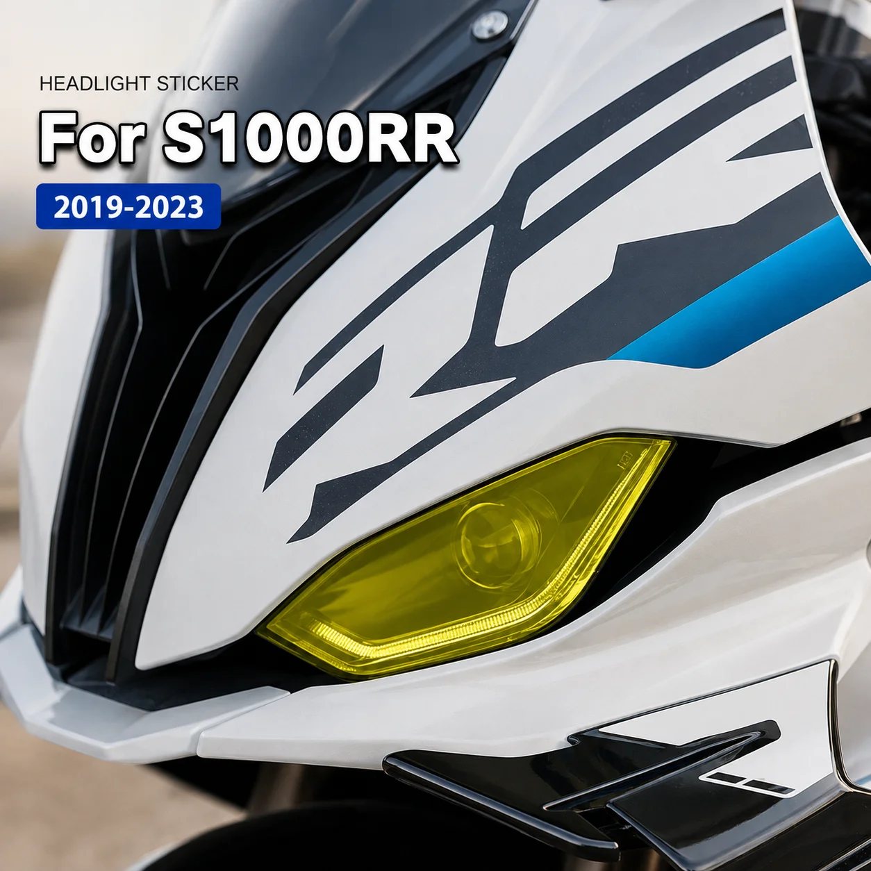 For BMW S1000RR S1000 1000RR 2019-2022 2023  Headlight Stickers Motorcycle Headlamp Protection Decals Accessories  ﻿
