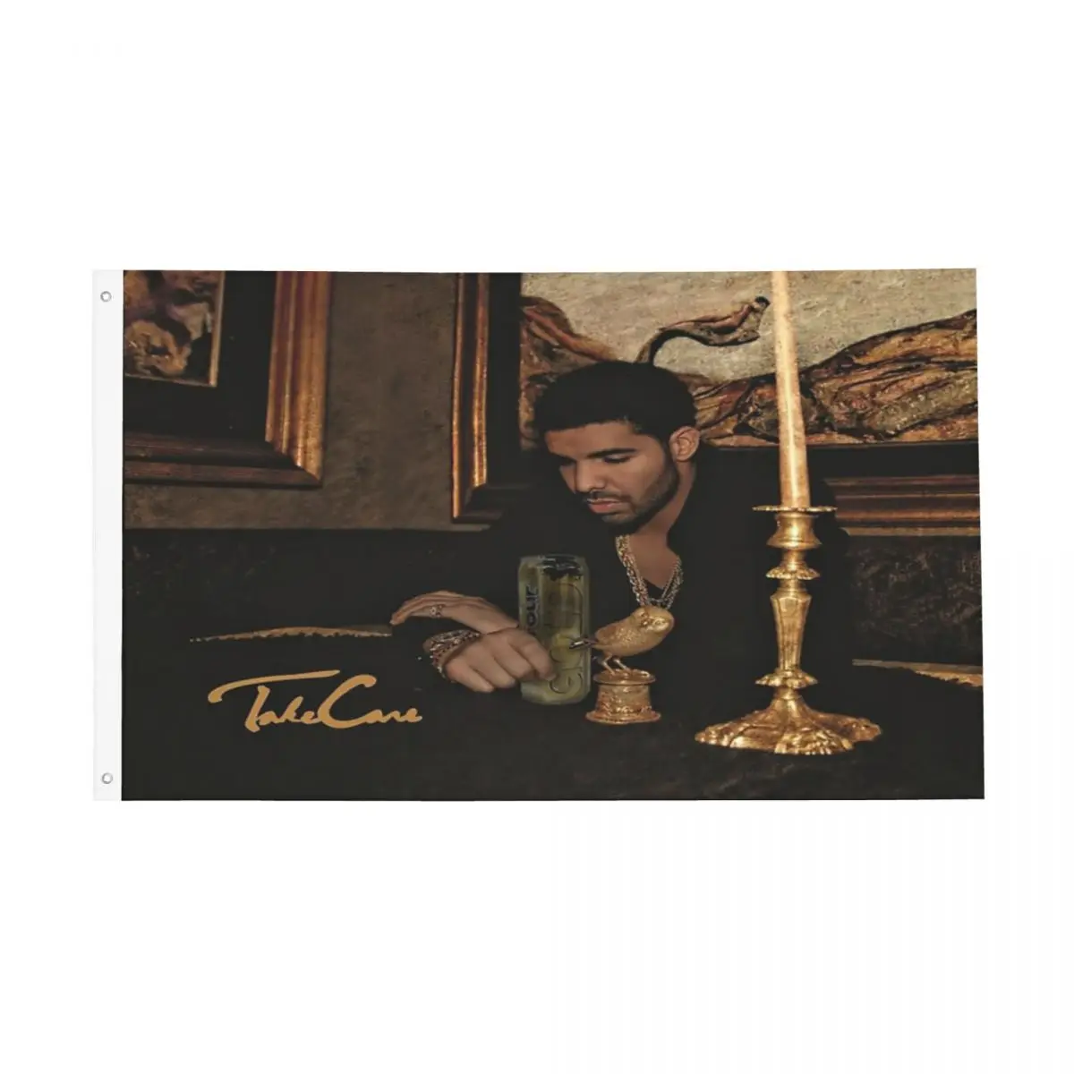 

Drake Ft. Four Loko Take Care Flag Decor 3x5FT Vintage Indoor Vibrant Colors Flowy Delicate